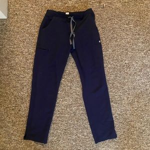 FIGS navy blue skinny leg scrub pants